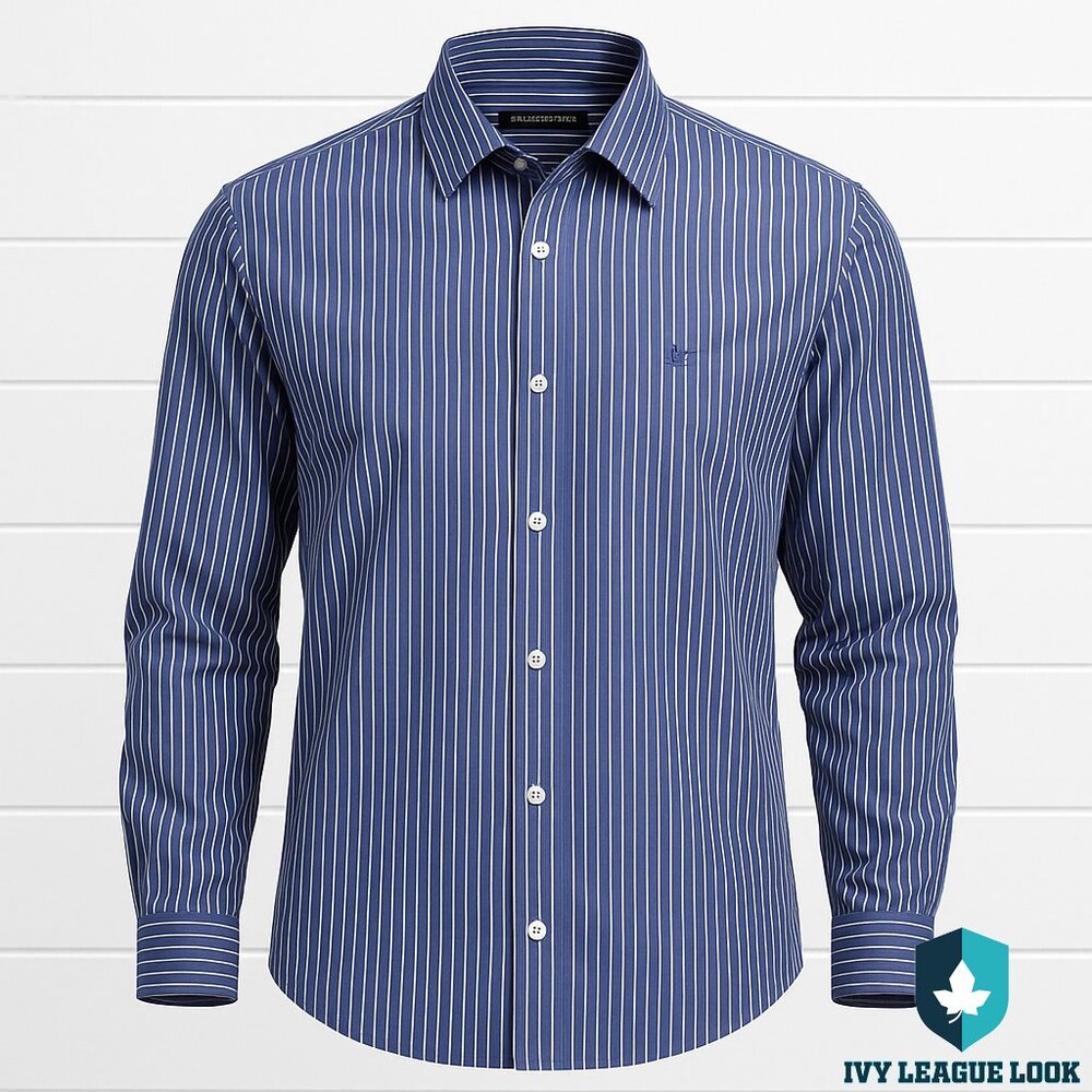 Banana Republic Blue Stripe Slim Fit Button-Down Shirt Men’s L